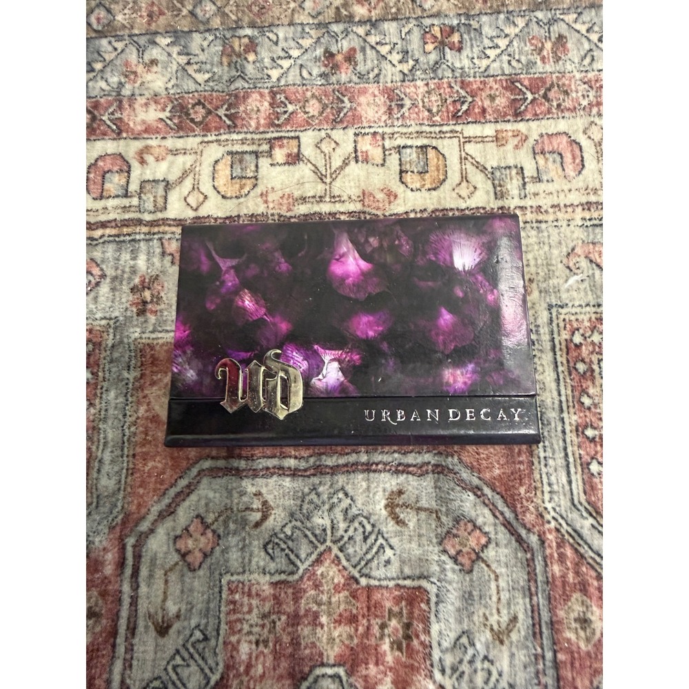 Urban Decay 12 Shade Eyeshadow Palette Purple Floral Case Sin Smog Blackout Rare